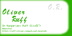 oliver ruff business card